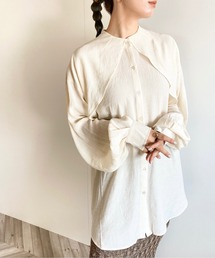 y/m by RIKA | 楊柳ケープシャツ(シャツ/ブラウス)