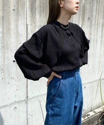 y/m by RIKA | 楊柳ケープシャツ(シャツ/ブラウス)