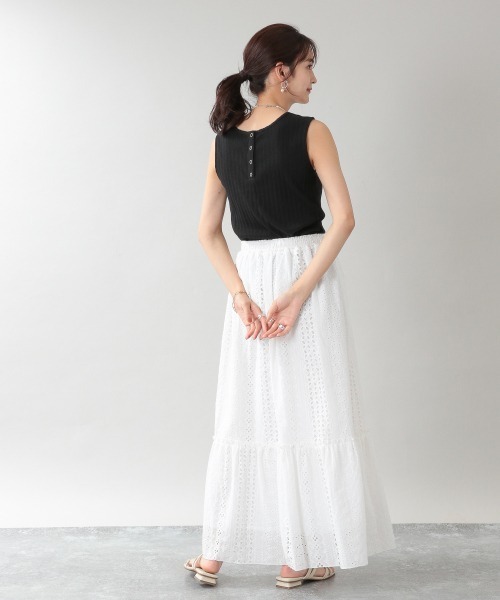 RAGEBLUE（レイジブルー）の「2wayジャガードタンク/954111（タンクトップ・レディース・ブラック/キャメル・FREE）」の4枚目の写真