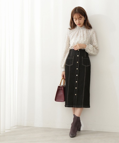 PROPORTION BODY DRESSING(プロポーションボディドレッシング)の「クラシカルレースブラウス / 1211210908(シャツ/ブラウス・レディース・ブルー/ダークグレー/ホワイト系その他・MEDIUM/SMALL)」の4枚目の写真