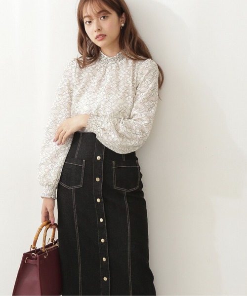 PROPORTION BODY DRESSING(プロポーションボディドレッシング)の「クラシカルレースブラウス / 1211210908(シャツ/ブラウス・レディース・ブルー/ダークグレー/ホワイト系その他・MEDIUM/SMALL)」の5枚目の写真