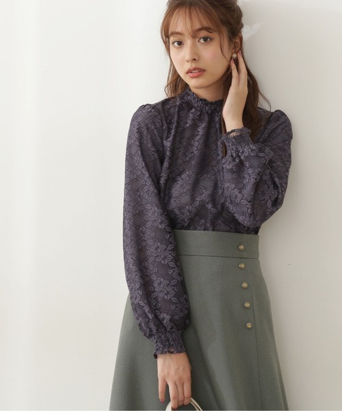 PROPORTION BODY DRESSING(プロポーションボディドレッシング)の「クラシカルレースブラウス / 1211210908(シャツ/ブラウス・レディース・ブルー/ダークグレー/ホワイト系その他・MEDIUM/SMALL)」の10枚目の写真