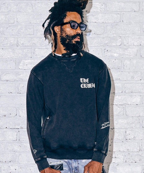 CRIMIE（クライミー）の「VINTAGE OVERDYE OLD ENGLISH LOGO CREW NECK