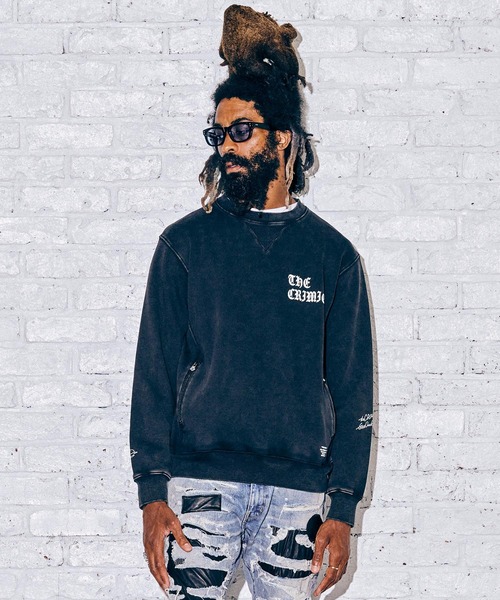 CRIMIE（クライミー）の「VINTAGE OVERDYE OLD ENGLISH LOGO CREW NECK