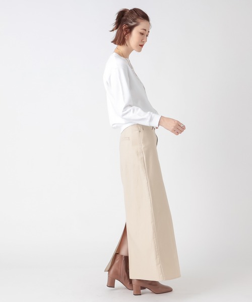 RIVE DROITE(リヴドロワ)の「こなれた雰囲気のある一枚 バックサテンロングスカート(スカート・レディース・ベージュ系その他/バーガンディー・36/38)」の9枚目の写真