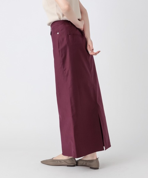 RIVE DROITE(リヴドロワ)の「こなれた雰囲気のある一枚 バックサテンロングスカート(スカート・レディース・ベージュ系その他/バーガンディー・36/38)」の7枚目の写真
