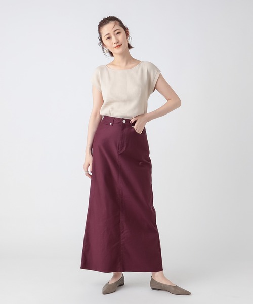 RIVE DROITE(リヴドロワ)の「こなれた雰囲気のある一枚 バックサテンロングスカート(スカート・レディース・ベージュ系その他/バーガンディー・36/38)」の11枚目の写真