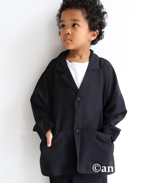 antiqua（アンティカ）の「カラージャケット（テーラードジャケット・キッズ・パープル/ブラック/イエロー・3/5/4/6）」の2枚目の写真