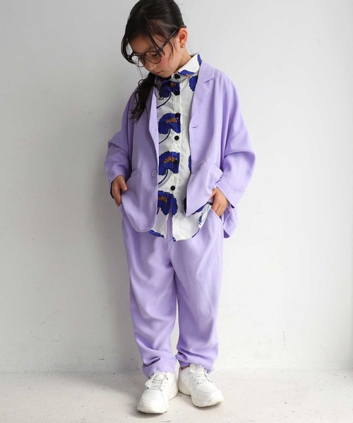 antiqua（アンティカ）の「カラージャケット（テーラードジャケット・キッズ・パープル/ブラック/イエロー・3/5/4/6）」の4枚目の写真