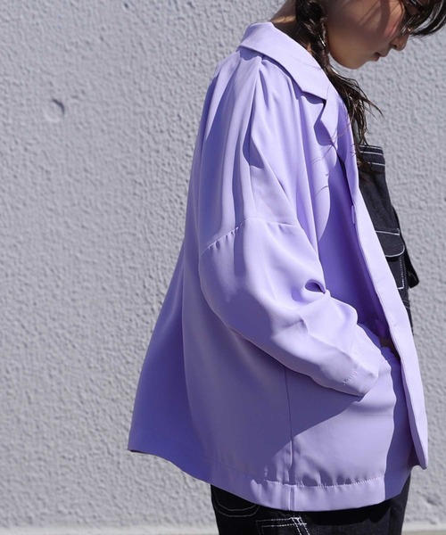 antiqua（アンティカ）の「カラージャケット（テーラードジャケット・キッズ・パープル/ブラック/イエロー・3/5/4/6）」の7枚目の写真