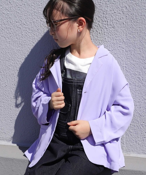 antiqua（アンティカ）の「カラージャケット（テーラードジャケット・キッズ・パープル/ブラック/イエロー・3/5/4/6）」の8枚目の写真