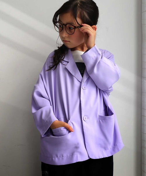 antiqua（アンティカ）の「カラージャケット（テーラードジャケット・キッズ・パープル/ブラック/イエロー・3/5/4/6）」の9枚目の写真