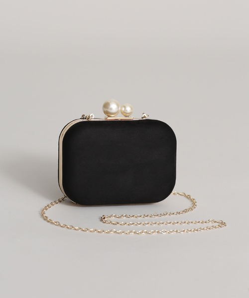 NANO universe（ナノユニバース）の「ベルベットクラッチ（クラッチバッグ・レディース・ブラック/モカ・FREE）」の2枚目の写真