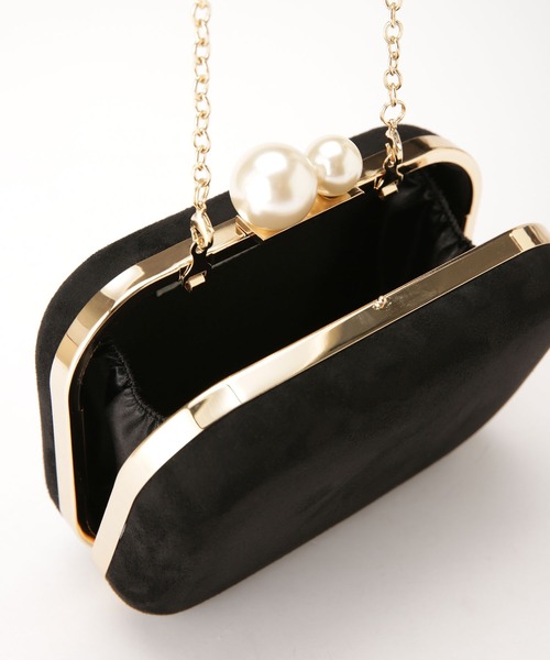 NANO universe（ナノユニバース）の「ベルベットクラッチ（クラッチバッグ・レディース・ブラック/モカ・FREE）」の3枚目の写真