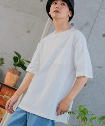 SIDEWAY STANCE | 【SIDEWAY STANCE】胸ポケット付き スリット 半袖 Tシャツ(Tシャツ/カットソー)