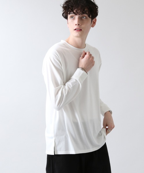 RAGEBLUE（レイジブルー）の「天竺/クルーネックロンT/217834（Tシャツ/カットソー・メンズ・ホワイト/ベージュ/グレー/ブラック・LARGE/MEDIUM）」の17枚目の写真