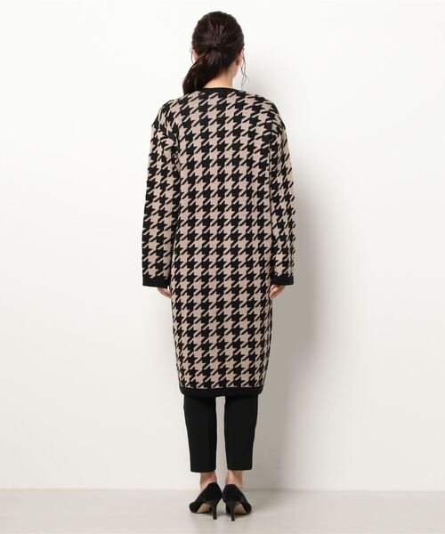 LATINA（ラティーナ）の「千鳥柄ロングニットカーディガン（カーディガン/ボレロ・レディース・ブラック×ホワイト/ブラック系その他・FREE）」の3枚目の写真