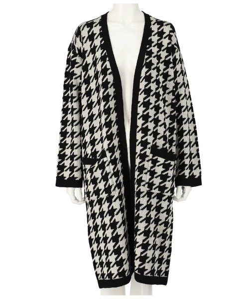 LATINA（ラティーナ）の「千鳥柄ロングニットカーディガン（カーディガン/ボレロ・レディース・ブラック×ホワイト/ブラック系その他・FREE）」の9枚目の写真