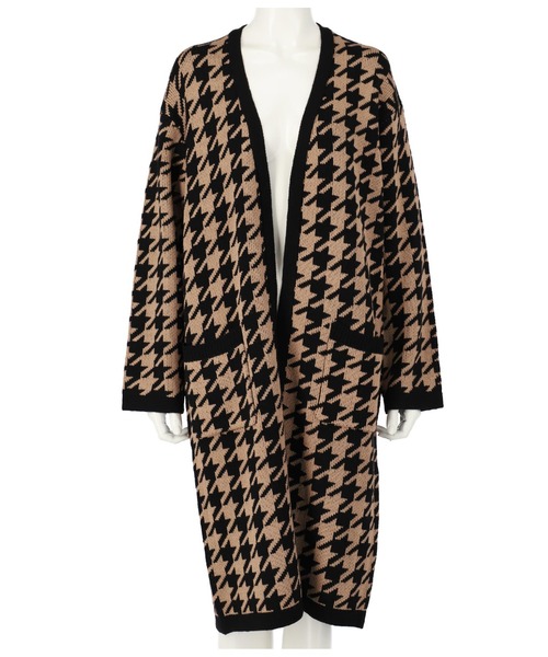 LATINA（ラティーナ）の「千鳥柄ロングニットカーディガン（カーディガン/ボレロ・レディース・ブラック×ホワイト/ブラック系その他・FREE）」の10枚目の写真