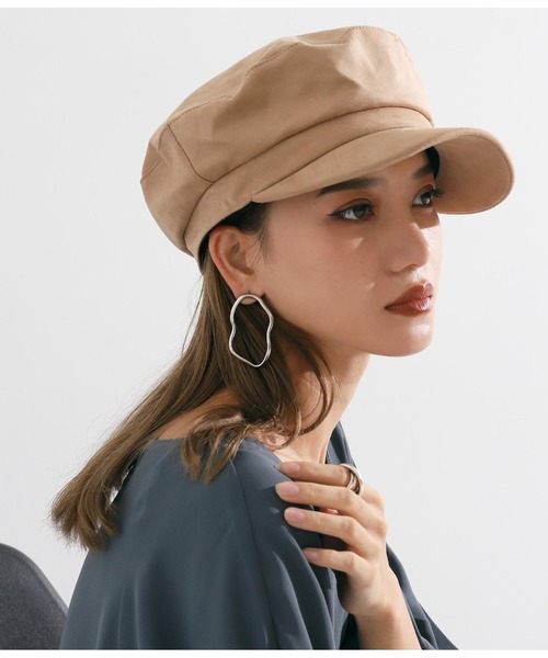 Settimissimo（セッティミッシモ）の「エコスエードキャスケット（キャスケット・レディース・ベージュ/ブラック・FREE）」の8枚目の写真