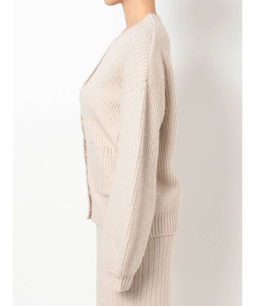 RESEXXY(リゼクシー)の「カラーニットカーディガン【セットアップ着用可能】(カーディガン/ボレロ・レディース・ベージュ/ブラウン/グリーン・FREE)」の7枚目の写真