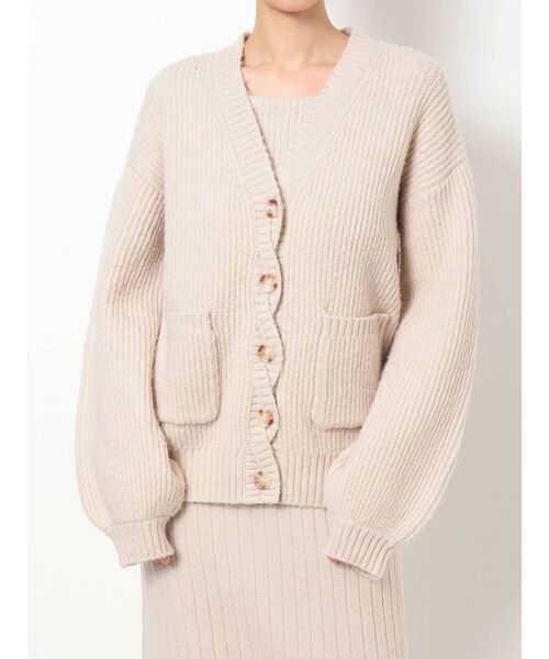 RESEXXY(リゼクシー)の「カラーニットカーディガン【セットアップ着用可能】(カーディガン/ボレロ・レディース・ベージュ/ブラウン/グリーン・FREE)」の20枚目の写真