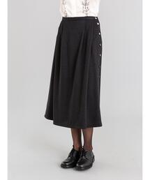 agnes b.（アニエスベー）の「JEA1 JUPE ミモレ丈 サイドボタン