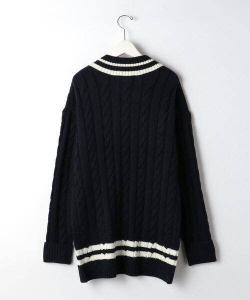 green label relaxing by 風早ゆうた(グリーンレーベルリラクシングバイカゼハヤユウタ)の「【WEB限定】<KZ×green label relaxing>チルデン ニット セーター(ニット/セーター・メンズ・オフホワイト/ダークグリーン/ネイビー・L/M)」の12枚目の写真