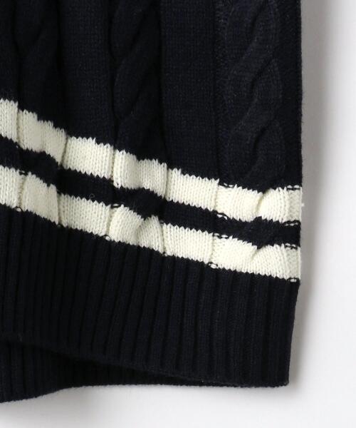 green label relaxing by 風早ゆうた(グリーンレーベルリラクシングバイカゼハヤユウタ)の「【WEB限定】<KZ×green label relaxing>チルデン ニット セーター(ニット/セーター・メンズ・オフホワイト/ダークグリーン/ネイビー・L/M)」の15枚目の写真