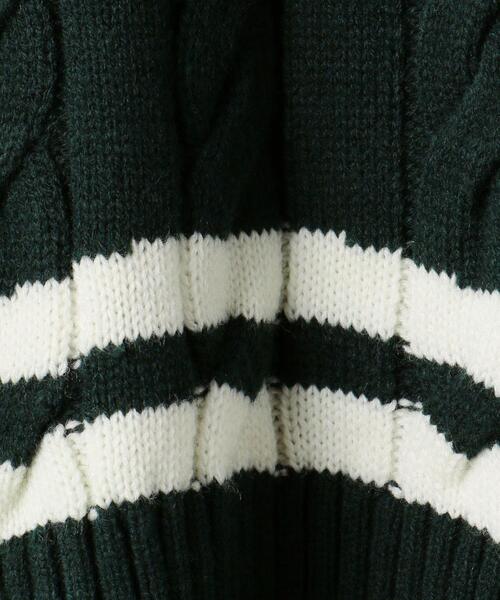 green label relaxing by 風早ゆうた(グリーンレーベルリラクシングバイカゼハヤユウタ)の「【WEB限定】<KZ×green label relaxing>チルデン ニット セーター(ニット/セーター・メンズ・オフホワイト/ダークグリーン/ネイビー・L/M)」の8枚目の写真