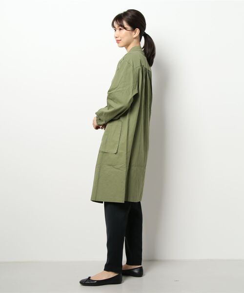RUUX(ルーフ)の「ルーズシルエット ノーカラー コート(ノーカラーコート・レディース・カーキ/キャメル・MEDIUM/LARGE/X-LARGE/XX-LARGE/XXX-LARGE)」の7枚目の写真