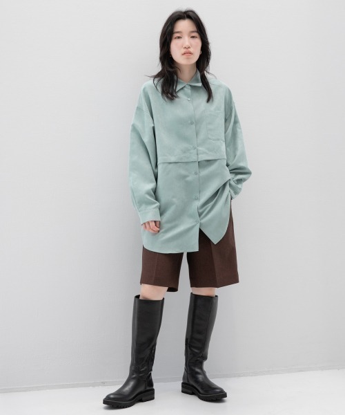 LOWRYS FARM（ローリーズファーム）の「アソートセパレートシャツＬＳ　214835（シャツ/ブラウス・レディース・ブラック/ベージュ/ブルー・FREE）」の6枚目の写真