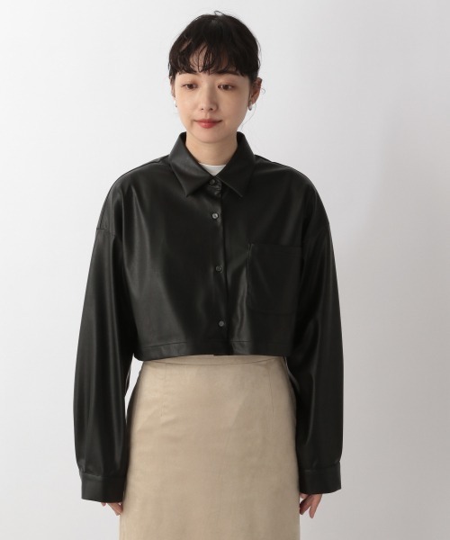 LOWRYS FARM（ローリーズファーム）の「アソートセパレートシャツＬＳ　214835（シャツ/ブラウス・レディース・ブラック/ベージュ/ブルー・FREE）」の4枚目の写真