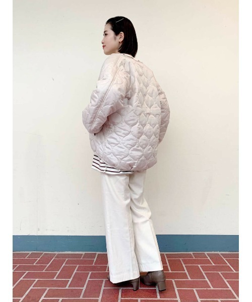 ITEMS URBANRESEARCH（アイテムズ アーバンリサーチ）の「瓢箪キルト中綿ブルゾン（ブルゾン・レディース・ブラック/ベージュ系その他/カーキ・FREE）」の5枚目の写真