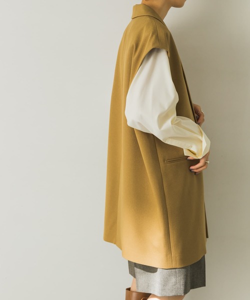 URBAN RESEARCH(アーバンリサーチ)の「ウール調合繊テーラードジレ(その他アウター・レディース・ベージュ/ブラウン・FREE)」の6枚目の写真