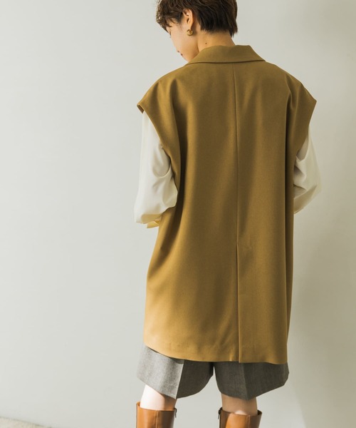 URBAN RESEARCH(アーバンリサーチ)の「ウール調合繊テーラードジレ(その他アウター・レディース・ベージュ/ブラウン・FREE)」の15枚目の写真