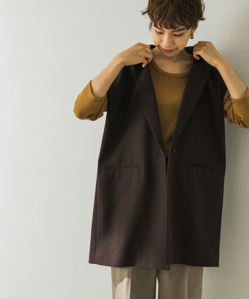 URBAN RESEARCH(アーバンリサーチ)の「ウール調合繊テーラードジレ(その他アウター・レディース・ベージュ/ブラウン・FREE)」の22枚目の写真