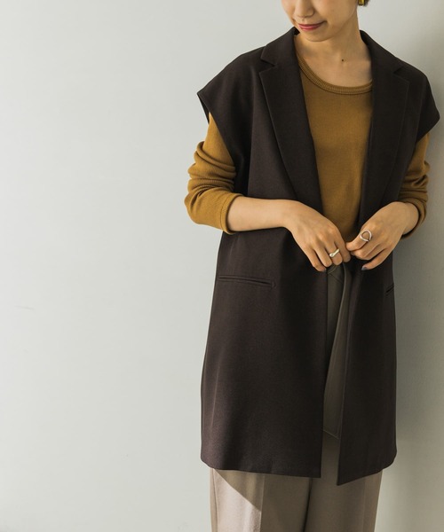 URBAN RESEARCH(アーバンリサーチ)の「ウール調合繊テーラードジレ(その他アウター・レディース・ベージュ/ブラウン・FREE)」の19枚目の写真