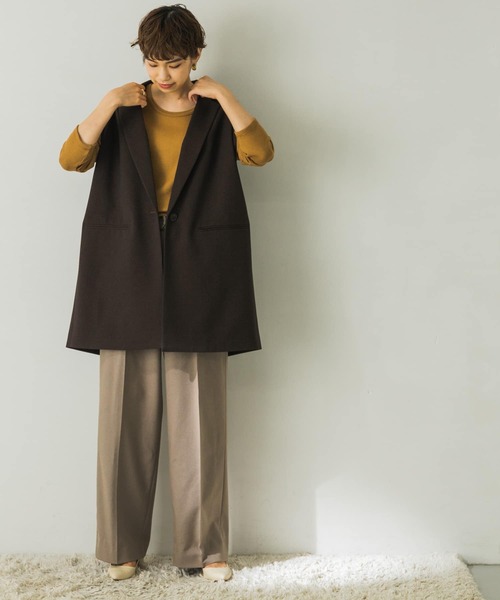 URBAN RESEARCH(アーバンリサーチ)の「ウール調合繊テーラードジレ(その他アウター・レディース・ベージュ/ブラウン・FREE)」の16枚目の写真