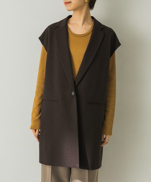 URBAN RESEARCH(アーバンリサーチ)の「ウール調合繊テーラードジレ(その他アウター・レディース・ベージュ/ブラウン・FREE)」の10枚目の写真