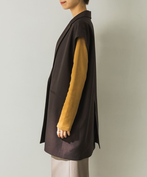 URBAN RESEARCH(アーバンリサーチ)の「ウール調合繊テーラードジレ(その他アウター・レディース・ベージュ/ブラウン・FREE)」の13枚目の写真