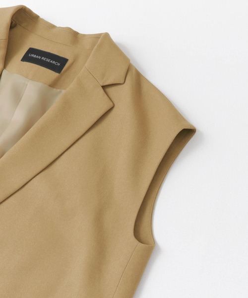 URBAN RESEARCH(アーバンリサーチ)の「ウール調合繊テーラードジレ(その他アウター・レディース・ベージュ/ブラウン・FREE)」の5枚目の写真