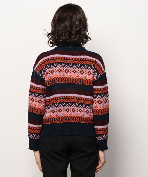 MAX&Co.（マックス アンド コー）の「MAX＆Co. [スケルモ] 3D ジャカード ニット（ニット/セーター・レディース・ネイビー・SMALL/MEDIUM/LARGE）」の7枚目の写真