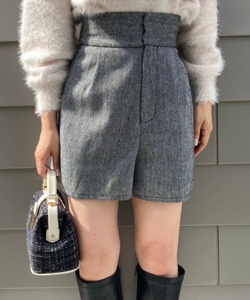 one after another NICE CLAUP（ワンアフターアナザーナイスクラップ）の「セットアップで着れる！ハイウエストショートパンツ（その他パンツ・レディース・ブラック/ベージュ/その他1/その他2・FREE）」の4枚目の写真