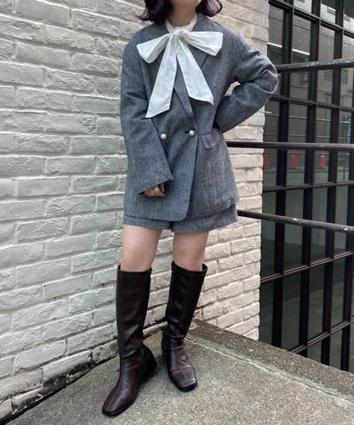 one after another NICE CLAUP（ワンアフターアナザーナイスクラップ）の「セットアップで着れる！ハイウエストショートパンツ（その他パンツ・レディース・ブラック/ベージュ/その他1/その他2・FREE）」の17枚目の写真