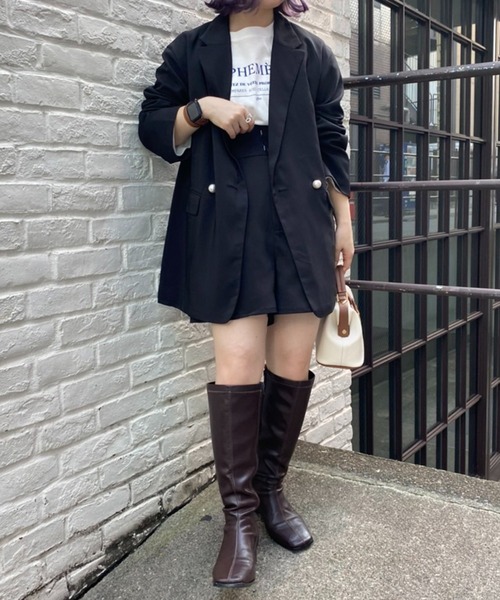 one after another NICE CLAUP（ワンアフターアナザーナイスクラップ）の「セットアップで着れる！ハイウエストショートパンツ（その他パンツ・レディース・ブラック/ベージュ/その他1/その他2・FREE）」の22枚目の写真