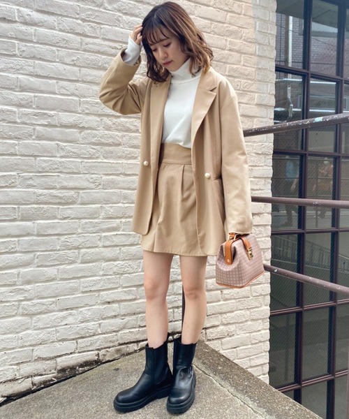 one after another NICE CLAUP（ワンアフターアナザーナイスクラップ）の「セットアップで着れる！ハイウエストショートパンツ（その他パンツ・レディース・ブラック/ベージュ/その他1/その他2・FREE）」の6枚目の写真