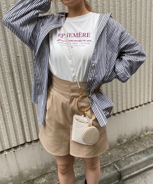 one after another NICE CLAUP（ワンアフターアナザーナイスクラップ）の「セットアップで着れる！ハイウエストショートパンツ（その他パンツ・レディース・ブラック/ベージュ/その他1/その他2・FREE）」の12枚目の写真