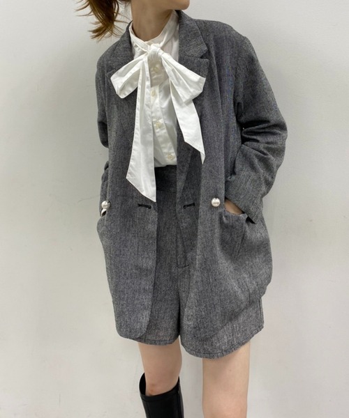 one after another NICE CLAUP（ワンアフターアナザーナイスクラップ）の「セットアップで着れる！ハイウエストショートパンツ（その他パンツ・レディース・ブラック/ベージュ/その他1/その他2・FREE）」の5枚目の写真