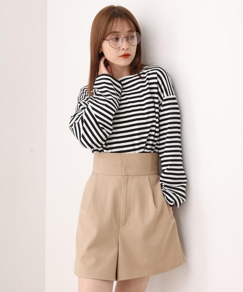 one after another NICE CLAUP（ワンアフターアナザーナイスクラップ）の「セットアップで着れる！ハイウエストショートパンツ（その他パンツ・レディース・ブラック/ベージュ/その他1/その他2・FREE）」の18枚目の写真